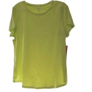 YOGA LICIOUS Short Sleeve T-shirt Size L, Color Sunny Lime